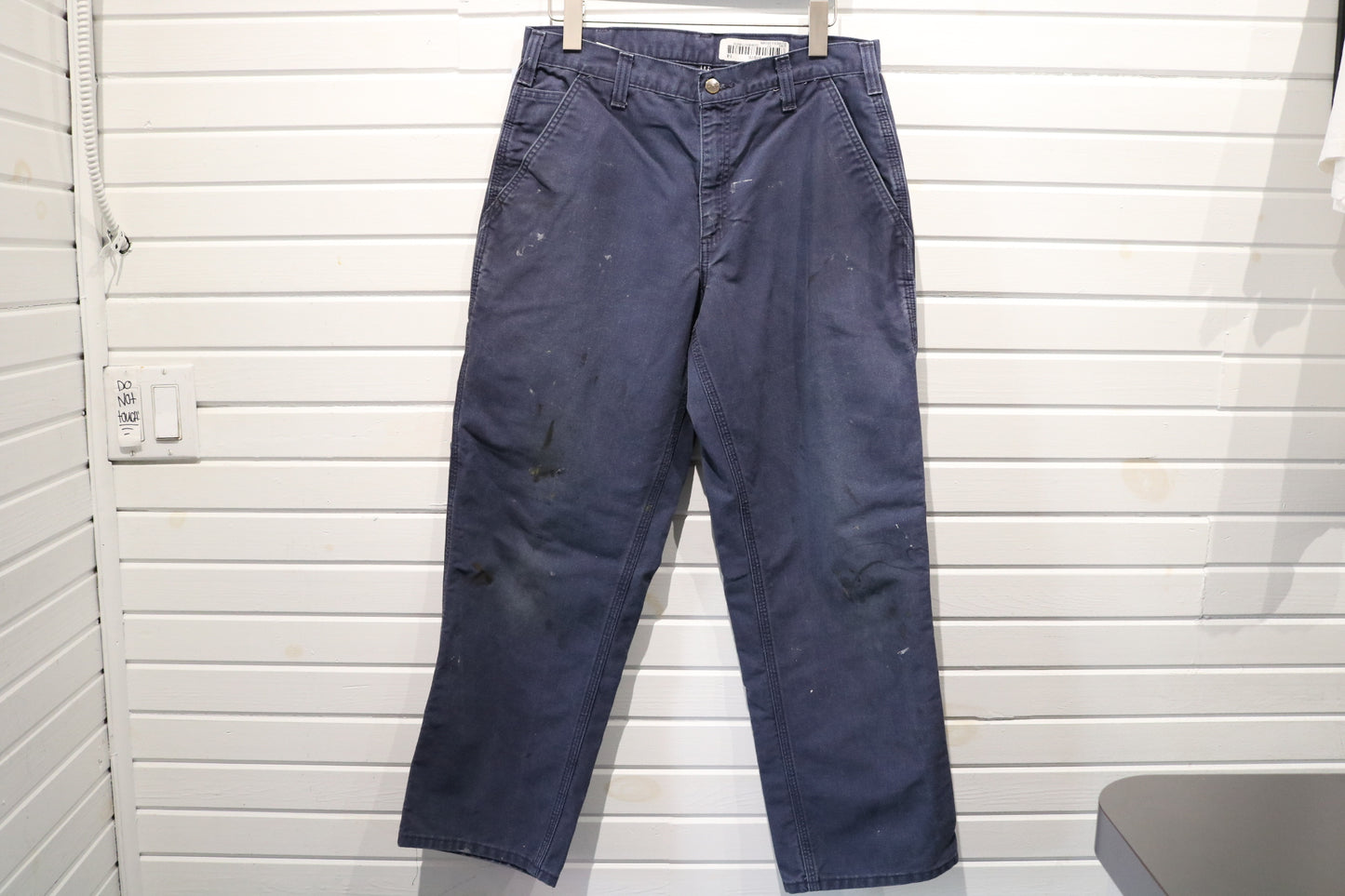 Carhartt Dungaree Work Pants | Vintage Workwear Utility Carpenter Pants | Classic Blue Sturdy Cotton Trousers