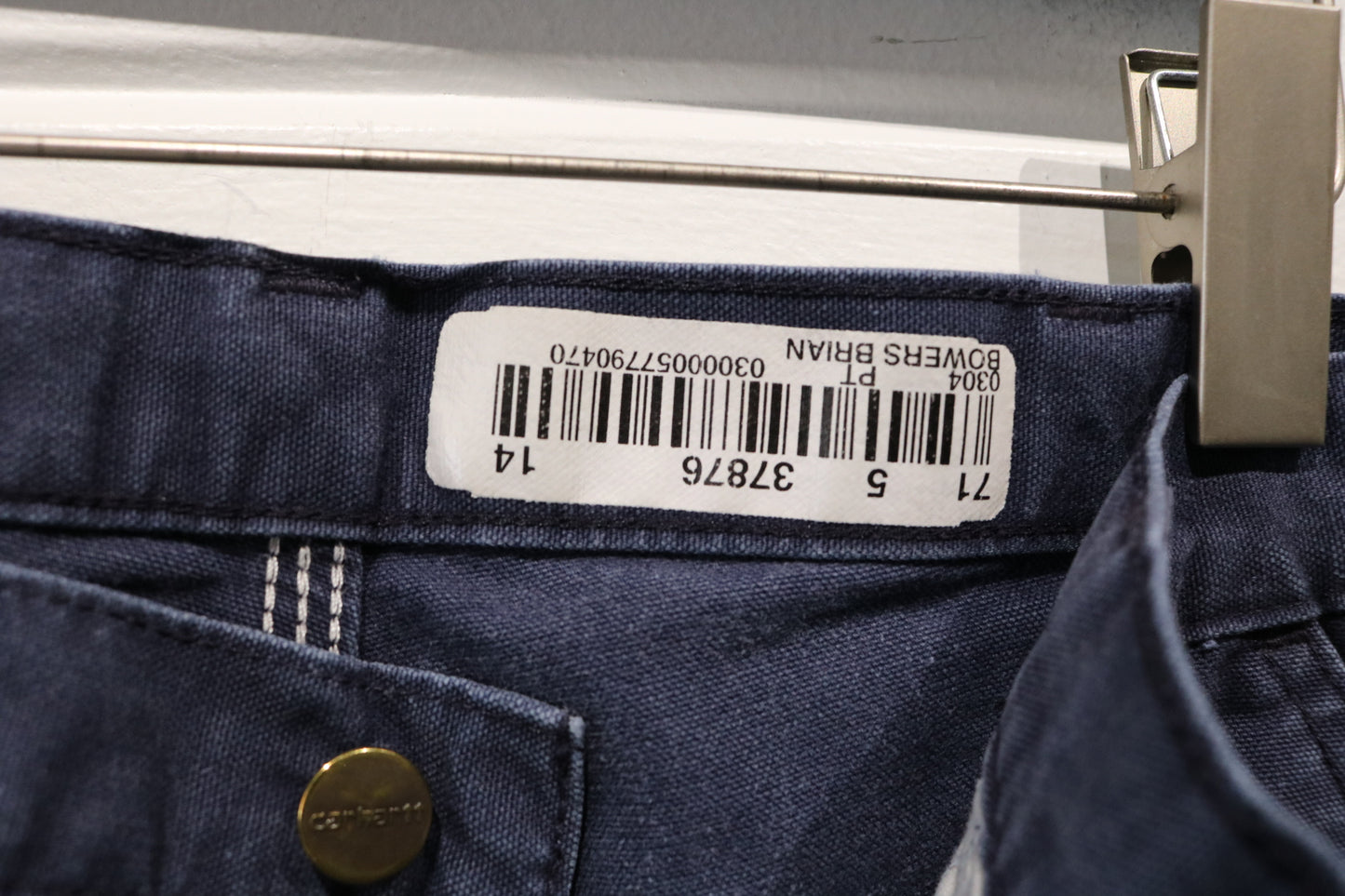 Carhartt Dungaree Work Pants | Vintage Workwear Utility Carpenter Pants | Classic Blue Sturdy Cotton Trousers