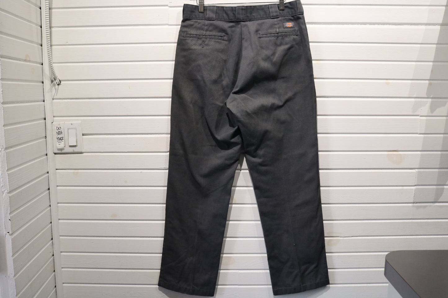 Dickies Work Pants | Vintage Charcoal Straight-Leg Men's Trousers | Classic Durable Workwear