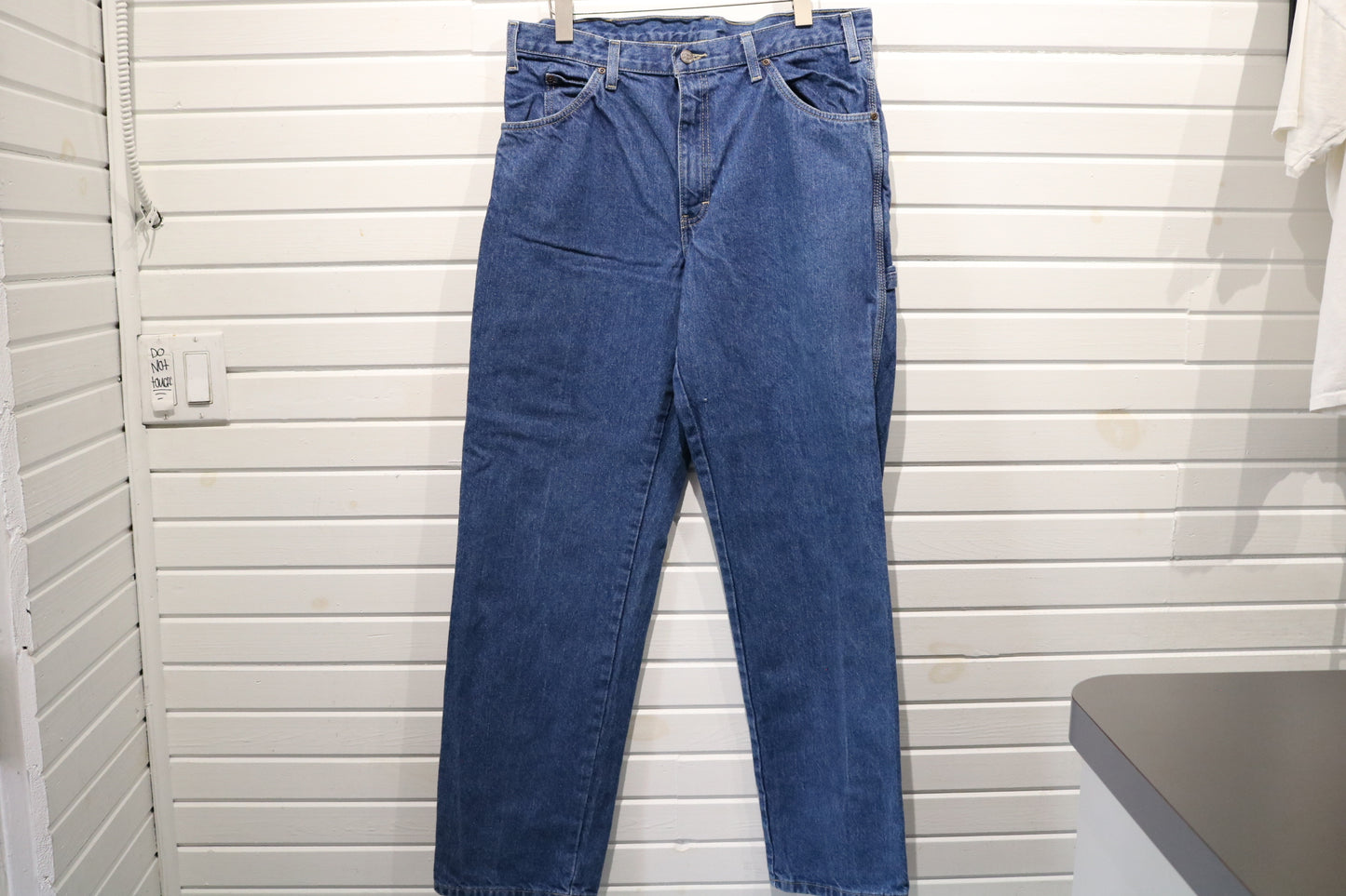 Dickies Carpenter Jeans | Vintage Utility Work Denim Pants | Classic Blue Straight Leg | Durable 1990s Streetwear