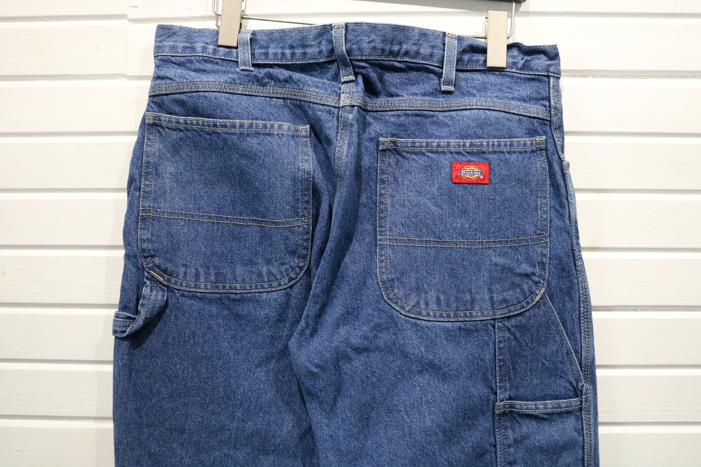 Dickies Carpenter Jeans | Vintage Utility Work Denim Pants | Classic Blue Straight Leg | Durable 1990s Streetwear