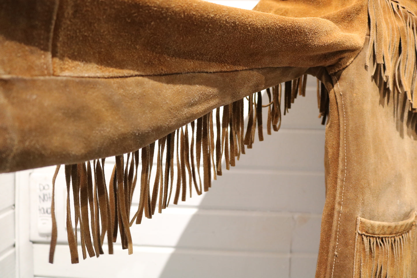 Vintage Suede Fringe Jacket | 1970s Western Style Brown Suede Outerwear | Cowboy-Inspired Fringe Coat