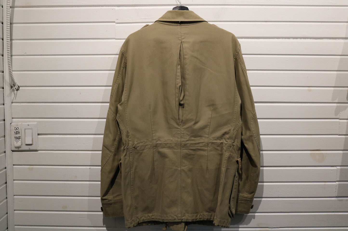 Polo Ralph-Lauren Field Jacket | Vintage Safari Style Canvas Utility Coat | Olive Green Outerwear