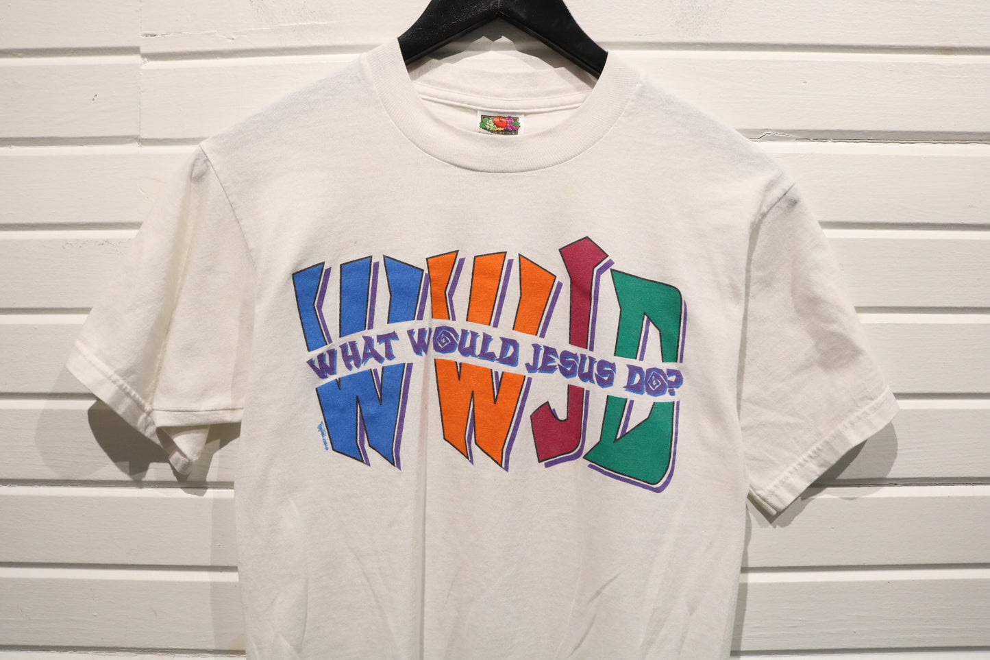 What Would Jesus Do WWJD T-Shirt | Vintage 1990s Trinity Lutheran Church Graphic Tee | Religious Toledo Ohio Shirt