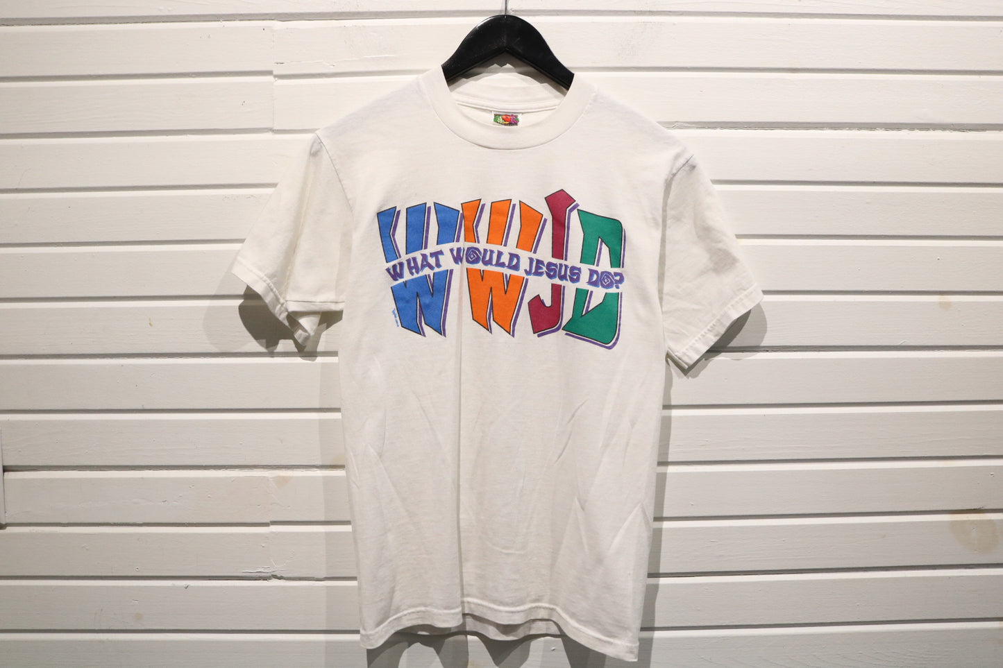 What Would Jesus Do WWJD T-Shirt | Vintage 1990s Trinity Lutheran Church Graphic Tee | Religious Toledo Ohio Shirt