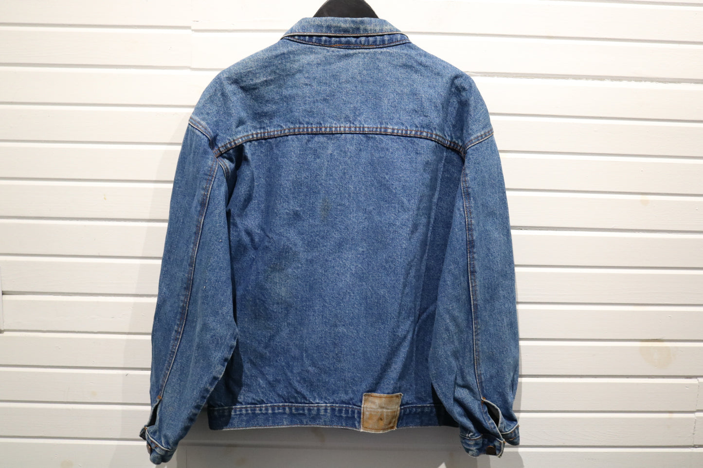 Vintage Denim Jean Jacket | Classic Blue Button-Front Outerwear | Relaxed Fit Men's Coat
