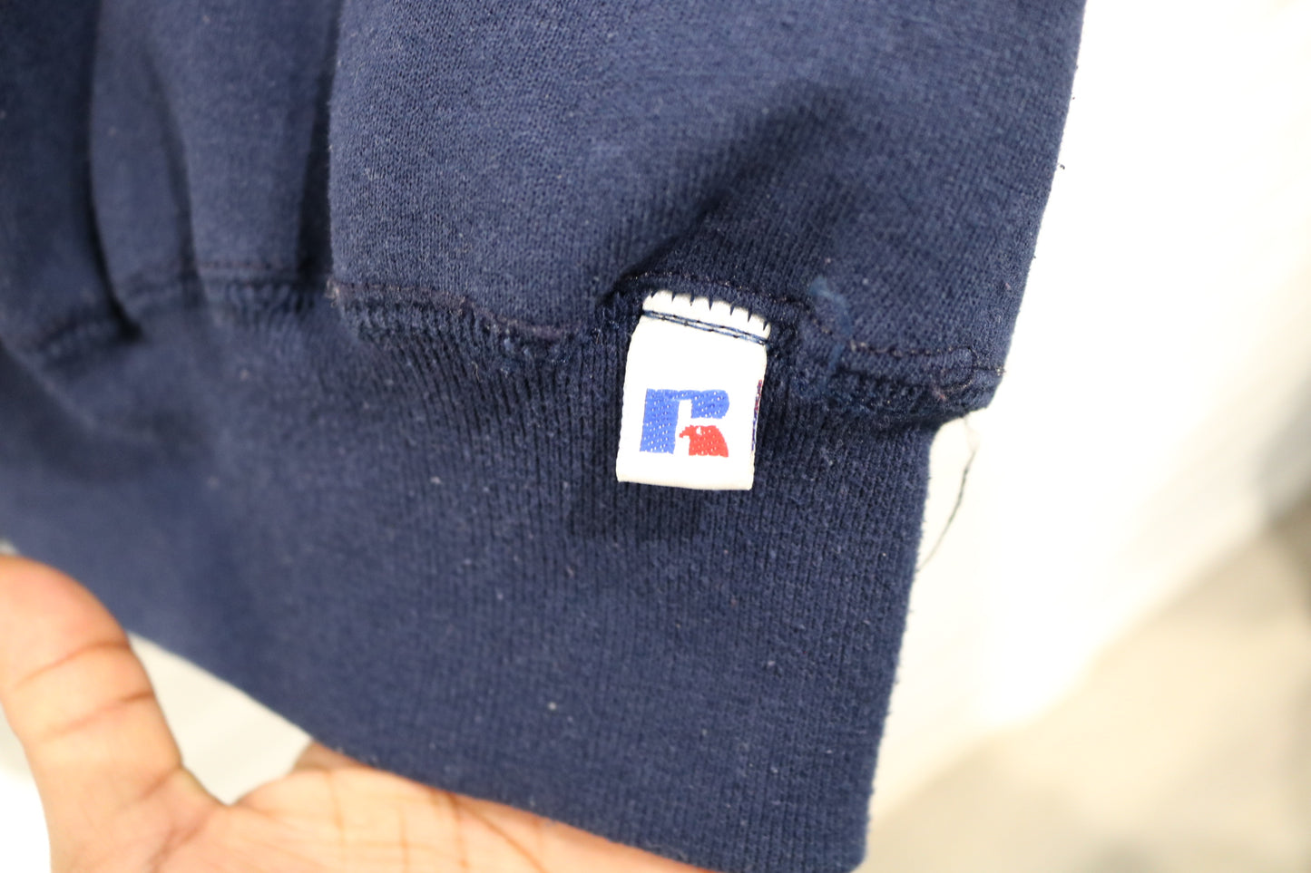 Russell-Athletic Akron Baseball Sweater | Vintage 90s College Crewneck Sweatshirt | Classic Sports Team Pullover