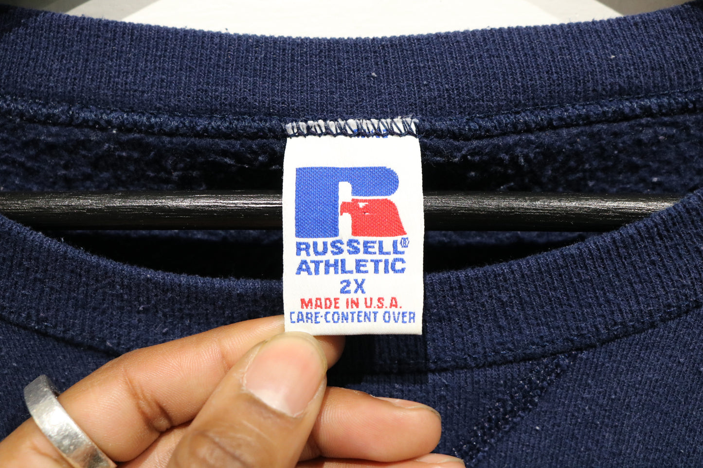 Russell-Athletic Akron Baseball Sweater | Vintage 90s College Crewneck Sweatshirt | Classic Sports Team Pullover