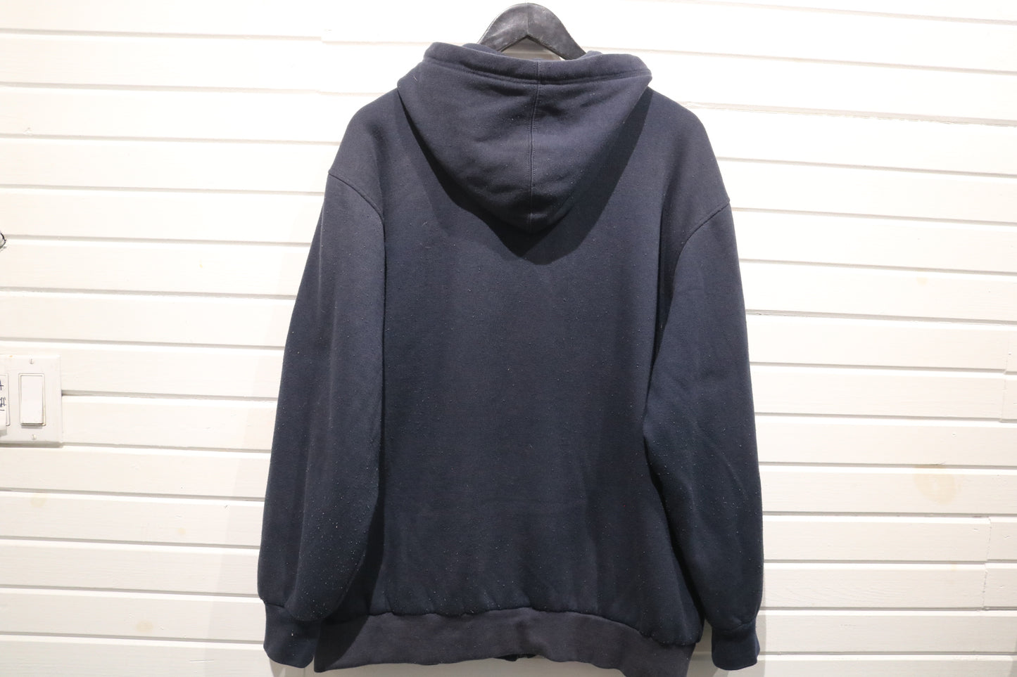 Old Mill Zip-Up Hoodie | Vintage Classic Navy Hooded Sweatshirt | Everyday Casual Layer