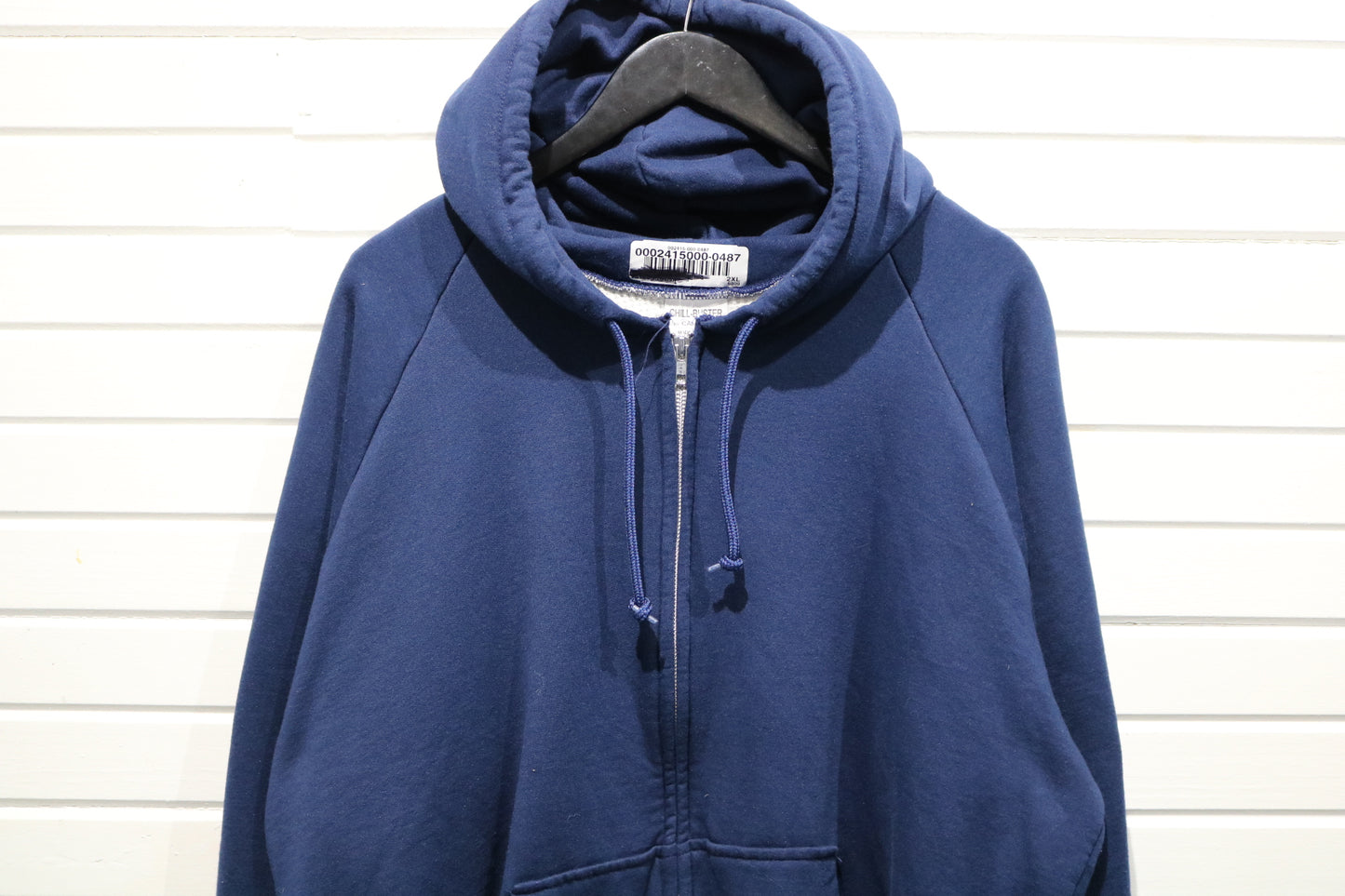 Chill-Buster by Camber II Hoodie | Vintage 90s Kellogg's Graphic Zip-Up Hooded Sweatshirt | Retro Workwear Blue Jacket