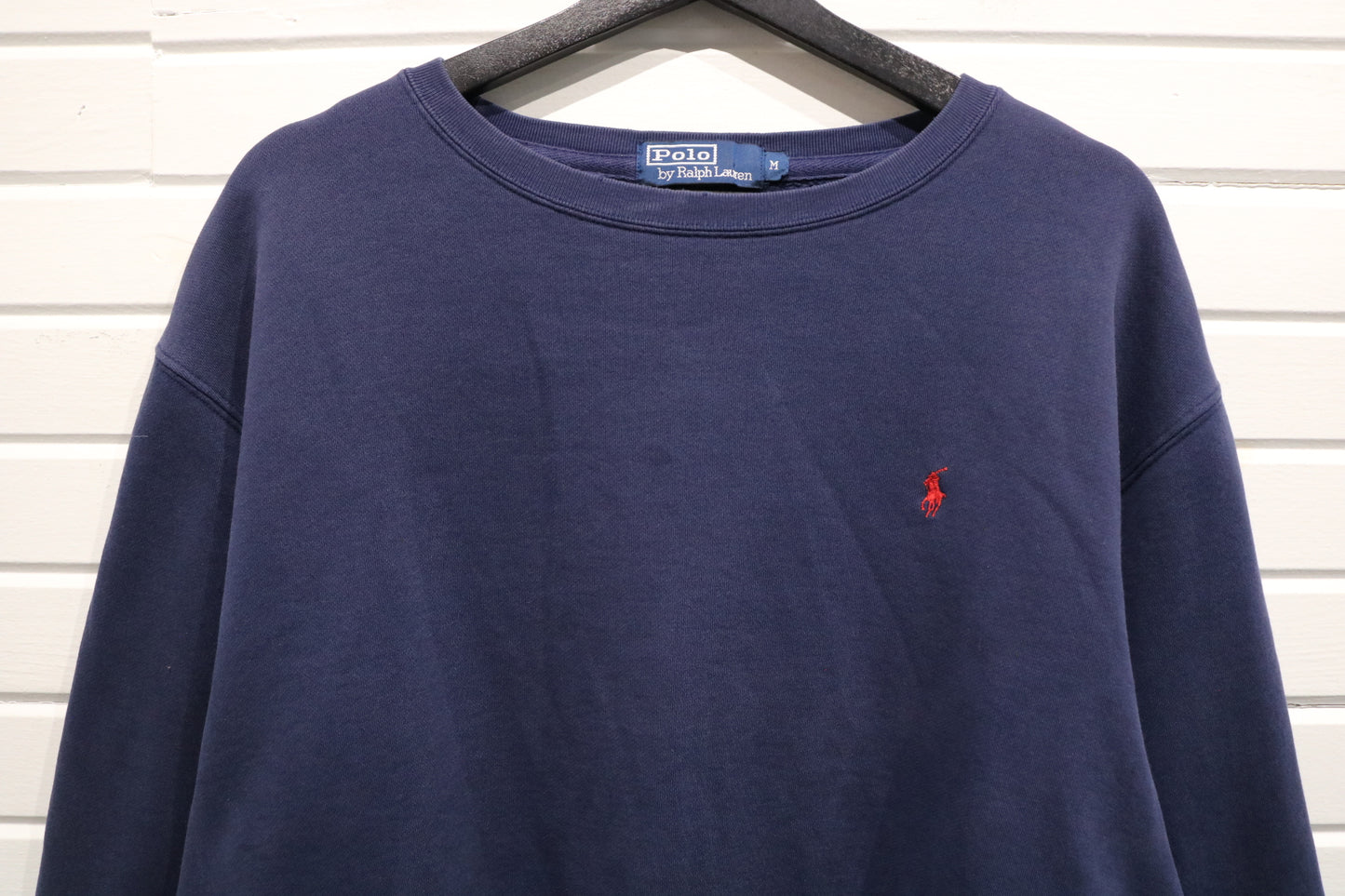 Polo Ralph-Lauren Crewneck Sweatshirt | Vintage 90s Navy Pullover | Classic Embroidered Logo Sweater