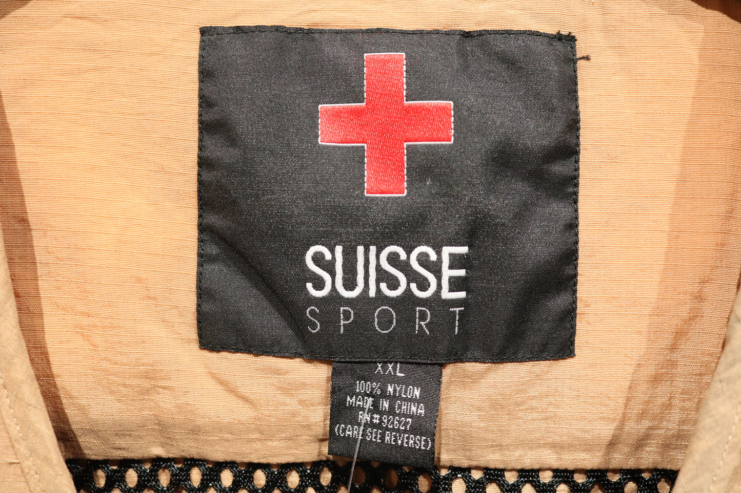 Suisse-Sport Fishing Vest | Vintage Outdoor Utility Mesh Pocket Gear Vest | Tan Adventure Outerwear