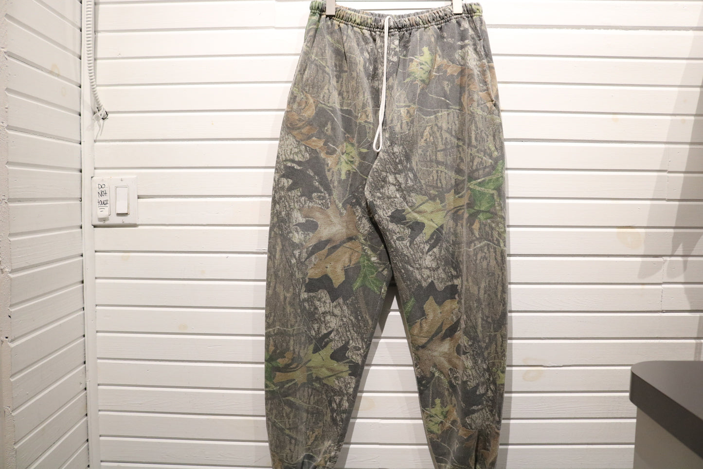 Vintage Trebark Camouflage Pants | 90s Outdoor Hunting Pattern | Classic Cuffed Camo Sweatpants