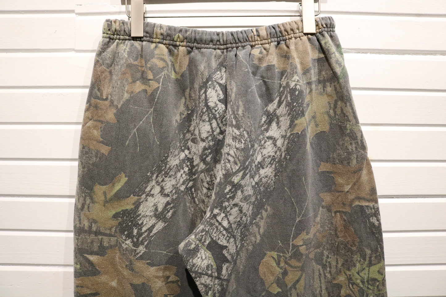 Vintage Trebark Camouflage Pants | 90s Outdoor Hunting Pattern | Classic Cuffed Camo Sweatpants