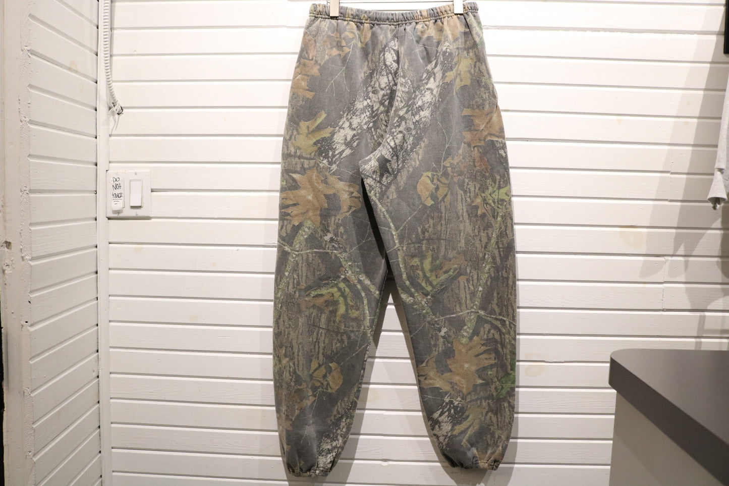 Vintage Trebark Camouflage Pants | 90s Outdoor Hunting Pattern | Classic Cuffed Camo Sweatpants