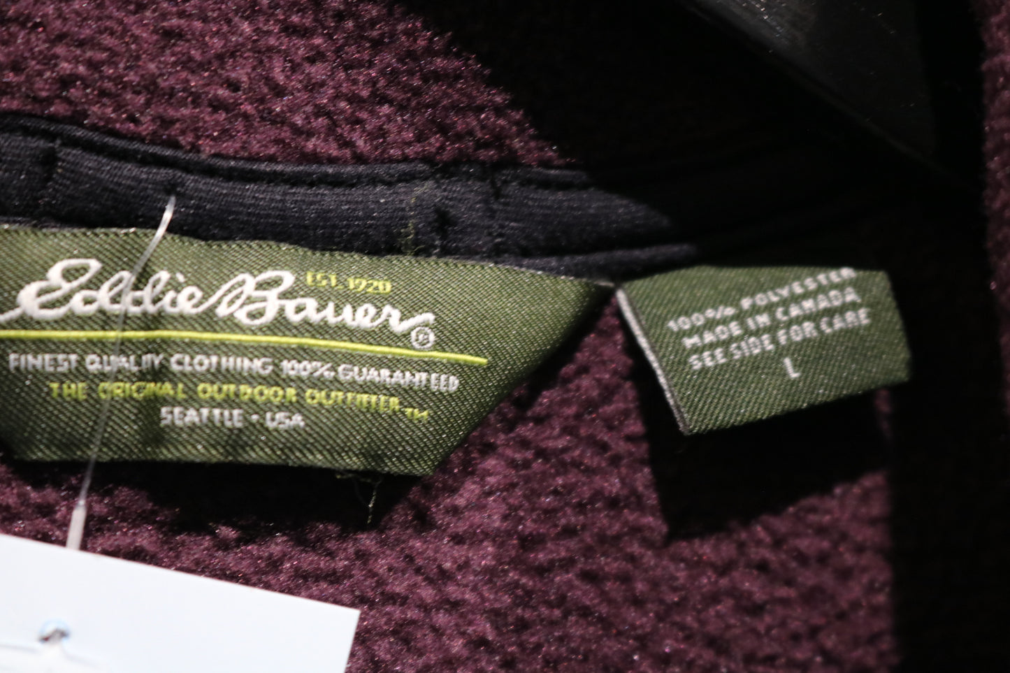 Eddie-Bauer Fleece Vest | Vintage 2000s Full-Zip Outdoor Layer | Maroon Classic