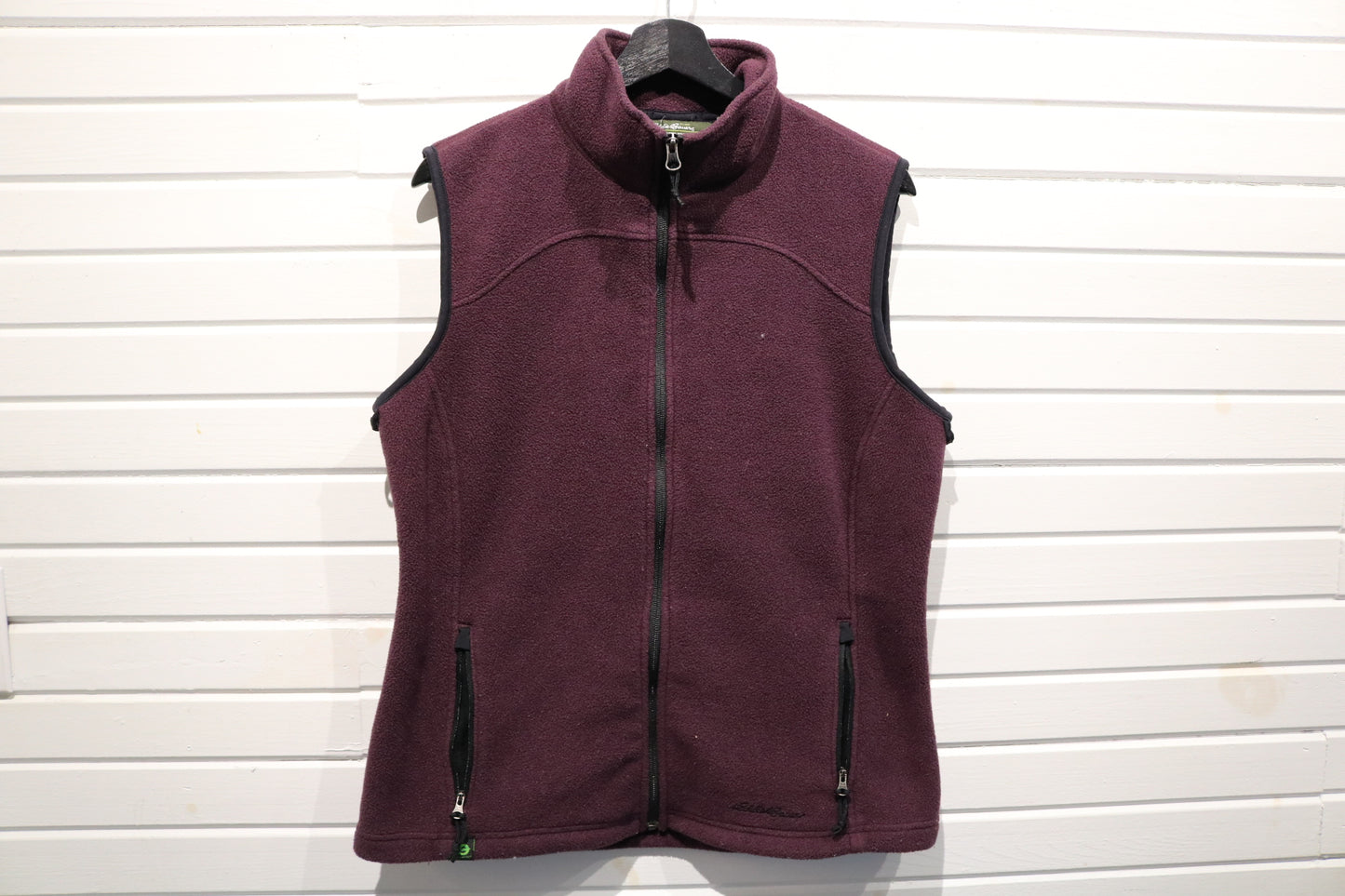 Eddie-Bauer Fleece Vest | Vintage 2000s Full-Zip Outdoor Layer | Maroon Classic