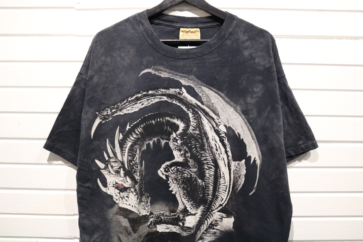 The-Mountain Dragon Graphic T-Shirt | Vintage Fantasy Creature Print Tee | Gothic Art Shirt