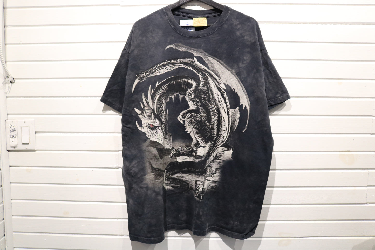 The-Mountain Dragon Graphic T-Shirt | Vintage Fantasy Creature Print Tee | Gothic Art Shirt