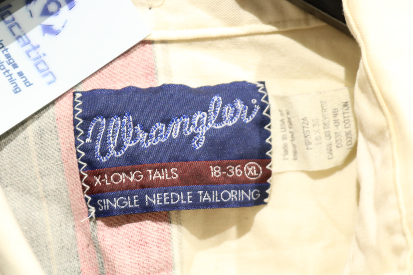 Wrangler Western Stripe Button-Up Shirt | Vintage 1980s Bold Panel Long Sleeve Shirt | Classic Cowboy Style