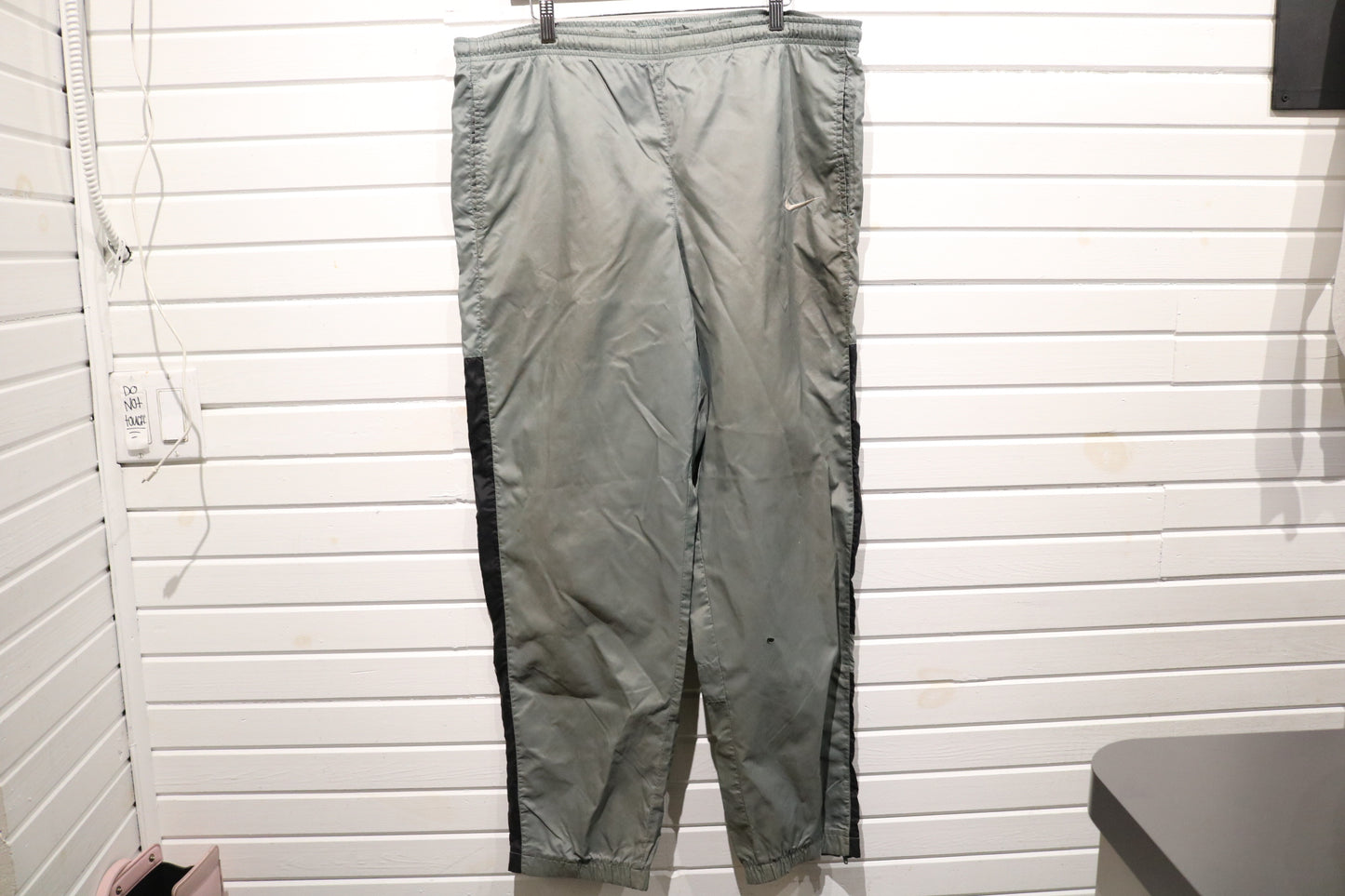 Vintage Nike Track Pants | Retro Grey Windbreaker Athletic Pants | Classic Sportswear