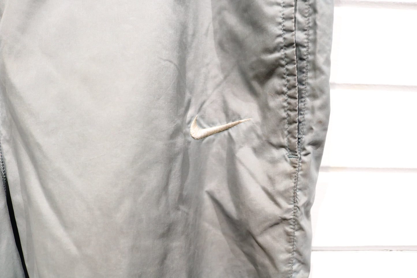 Vintage Nike Track Pants | Retro Grey Windbreaker Athletic Pants | Classic Sportswear