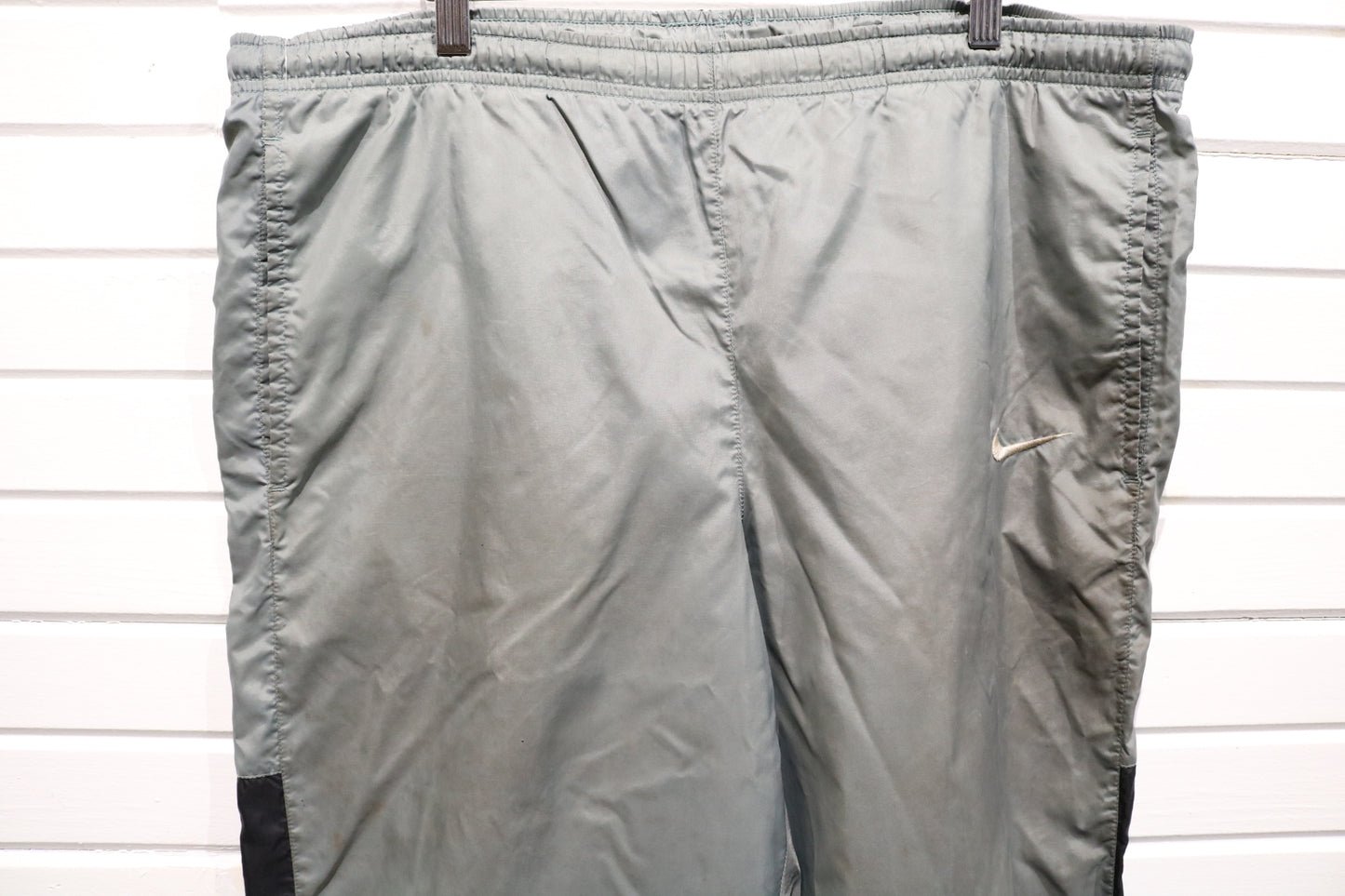 Vintage Nike Track Pants | Retro Grey Windbreaker Athletic Pants | Classic Sportswear