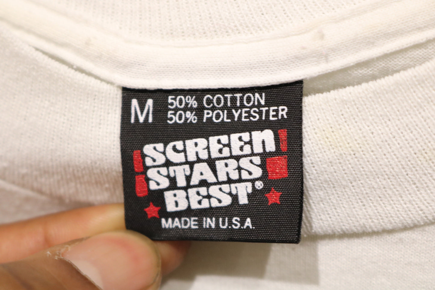 Screen-Stars Best Pedaling-across-California T-Shirt | Vintage 90s Deer Canyon School Cycling Graphic Tee | Retro School Event Shirt