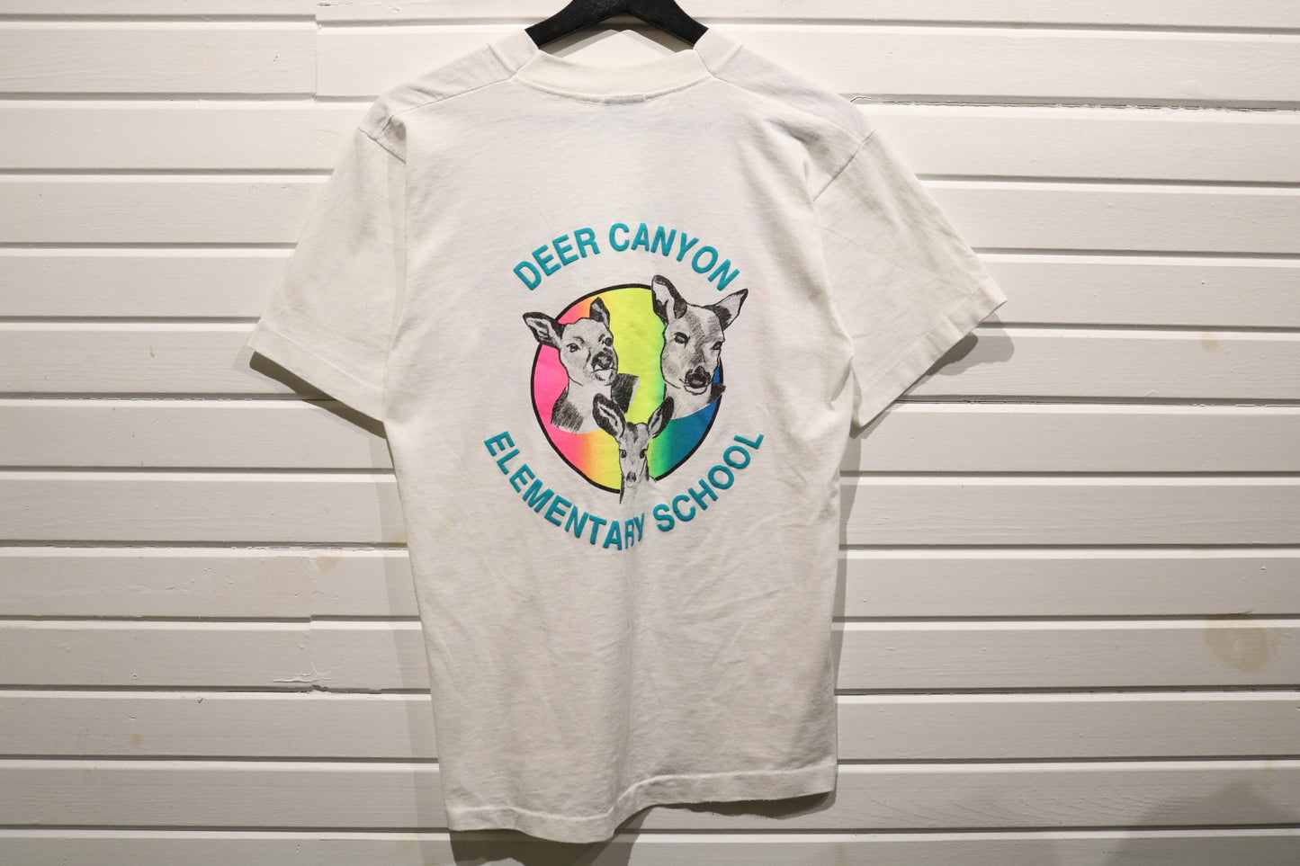 Screen-Stars Best Pedaling-across-California T-Shirt | Vintage 90s Deer Canyon School Cycling Graphic Tee | Retro School Event Shirt