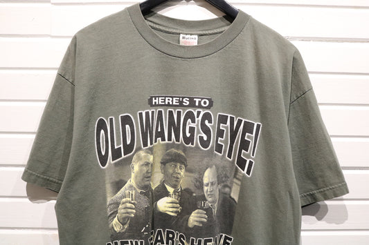 Old Wang's Eye Graphic T-Shirt | Vintage 2000 Comedy New Year's Tee | Three Stooges Style Print
