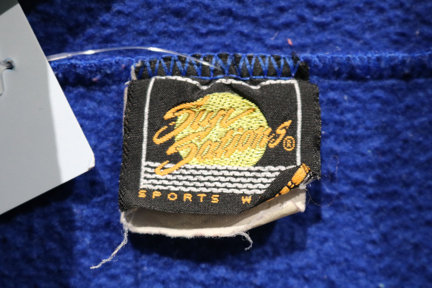 Sun-Sations Fleece Pullover | Vintage 1990s Neon-Trim Patterned Half Zip Sweatshirt | Retro Outdoor Layer