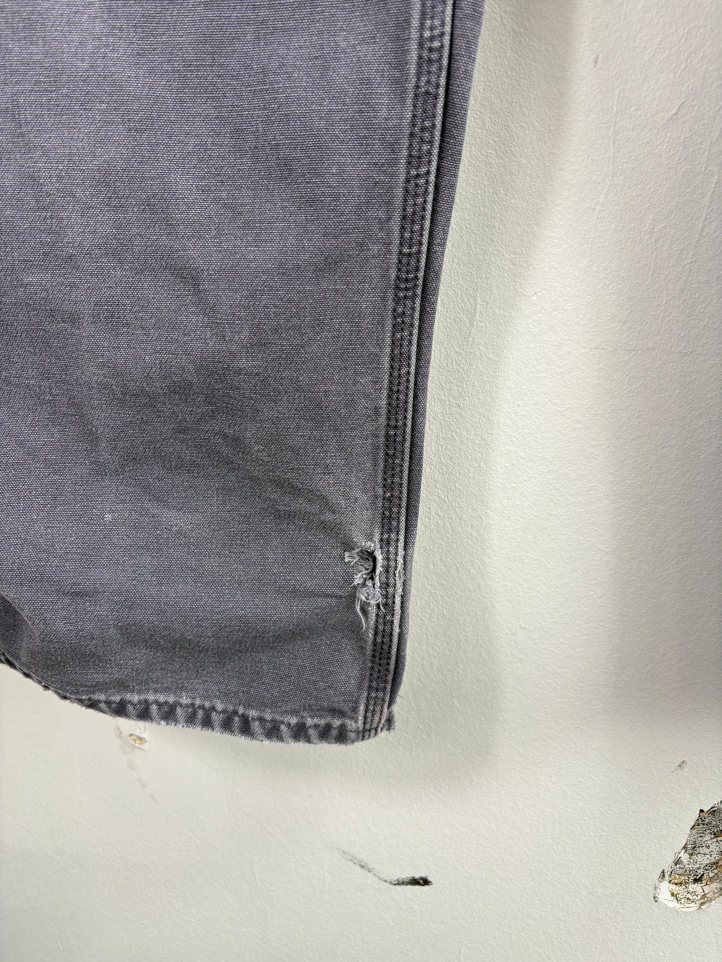 Carhartt Work Pants | Vintage Faded Grey Distressed Carpenter Trousers | Rugged Utility Workwear
