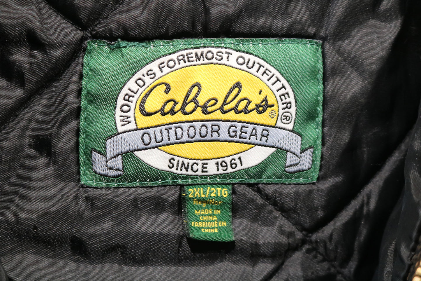 Cabela's Canvas Work Jacket | Vintage 2000s Hooded Tan Utility Zip-Up | AcreMax-1 Insect Protection Back Logo