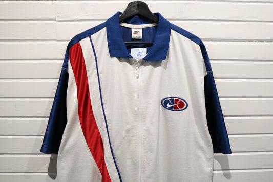 Nike Zip Polo Shirt | Vintage 90s Colorblock Half-Zip Track Top | Retro Sportswear