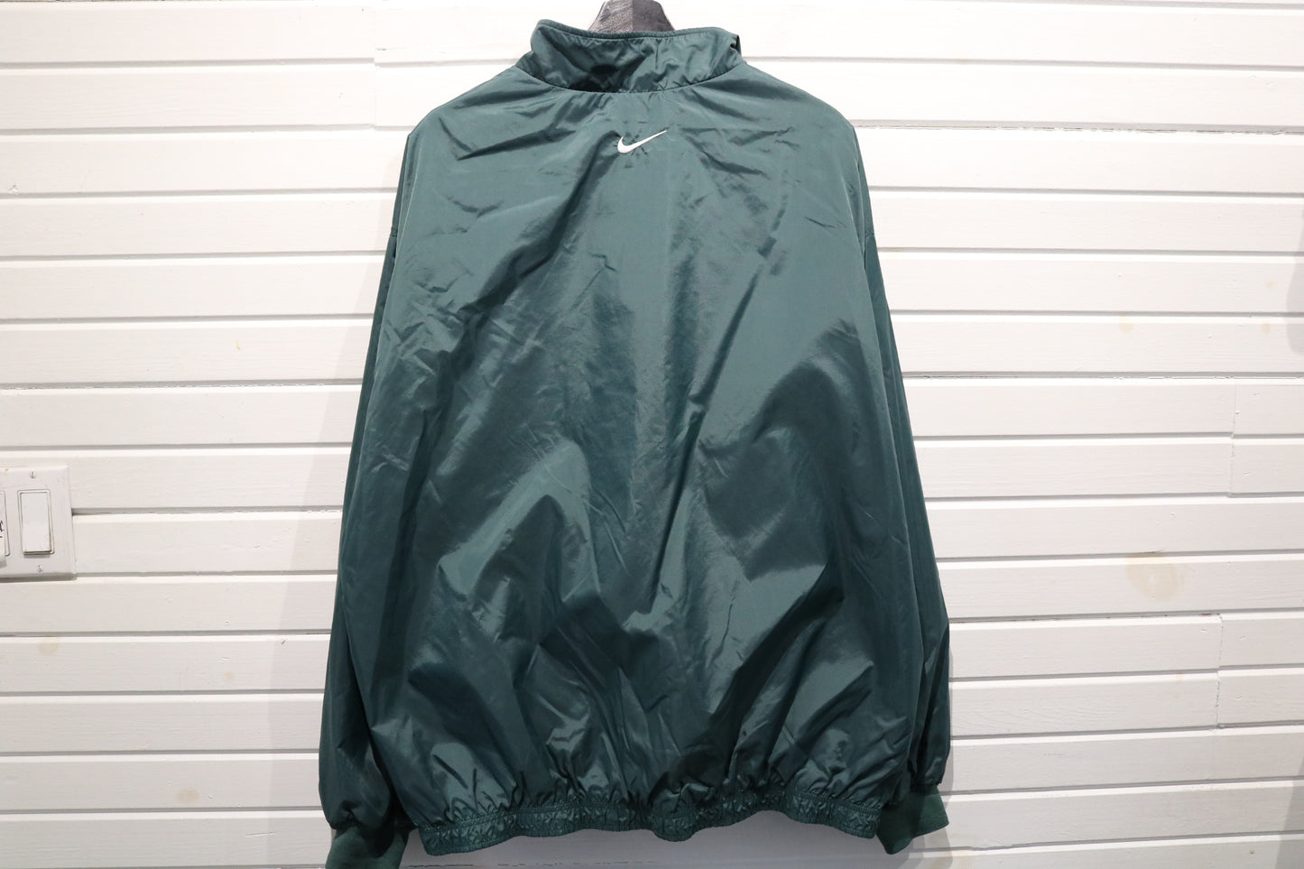 Nike Windbreaker Jacket | Vintage 90s Green Quarter-Zip Sports Jacket | Retro Athletic Outerwear