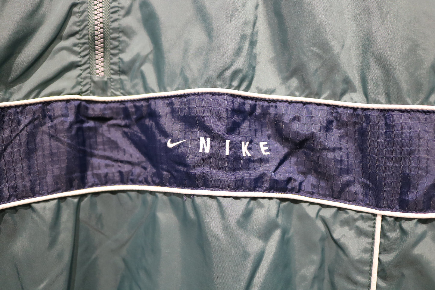 Nike Windbreaker Jacket | Vintage 90s Green Quarter-Zip Sports Jacket | Retro Athletic Outerwear