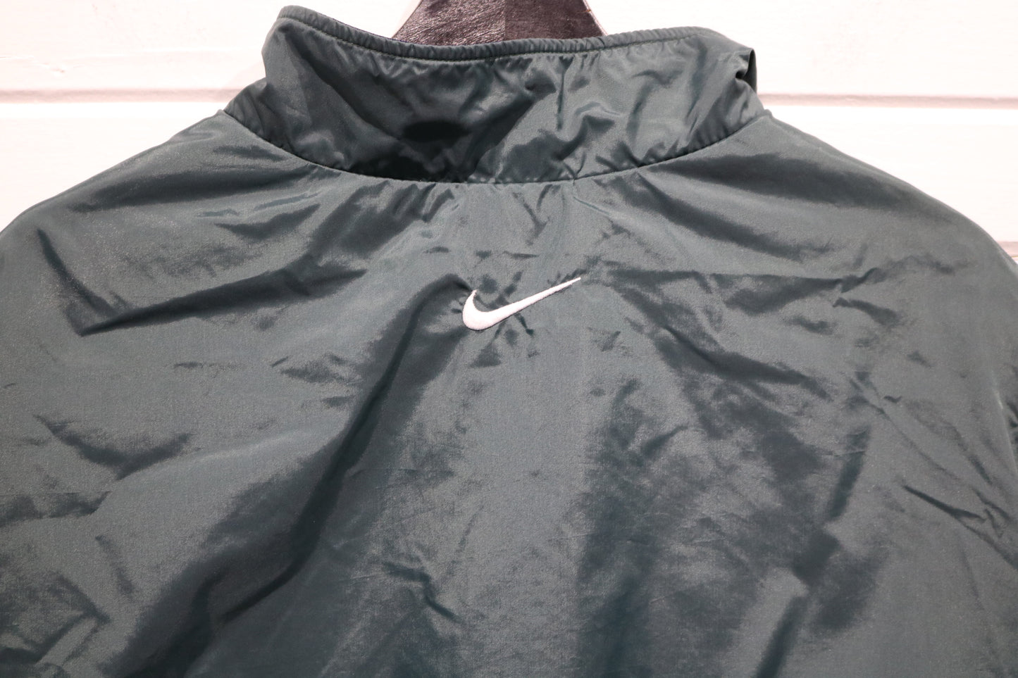 Nike Windbreaker Jacket | Vintage 90s Green Quarter-Zip Sports Jacket | Retro Athletic Outerwear