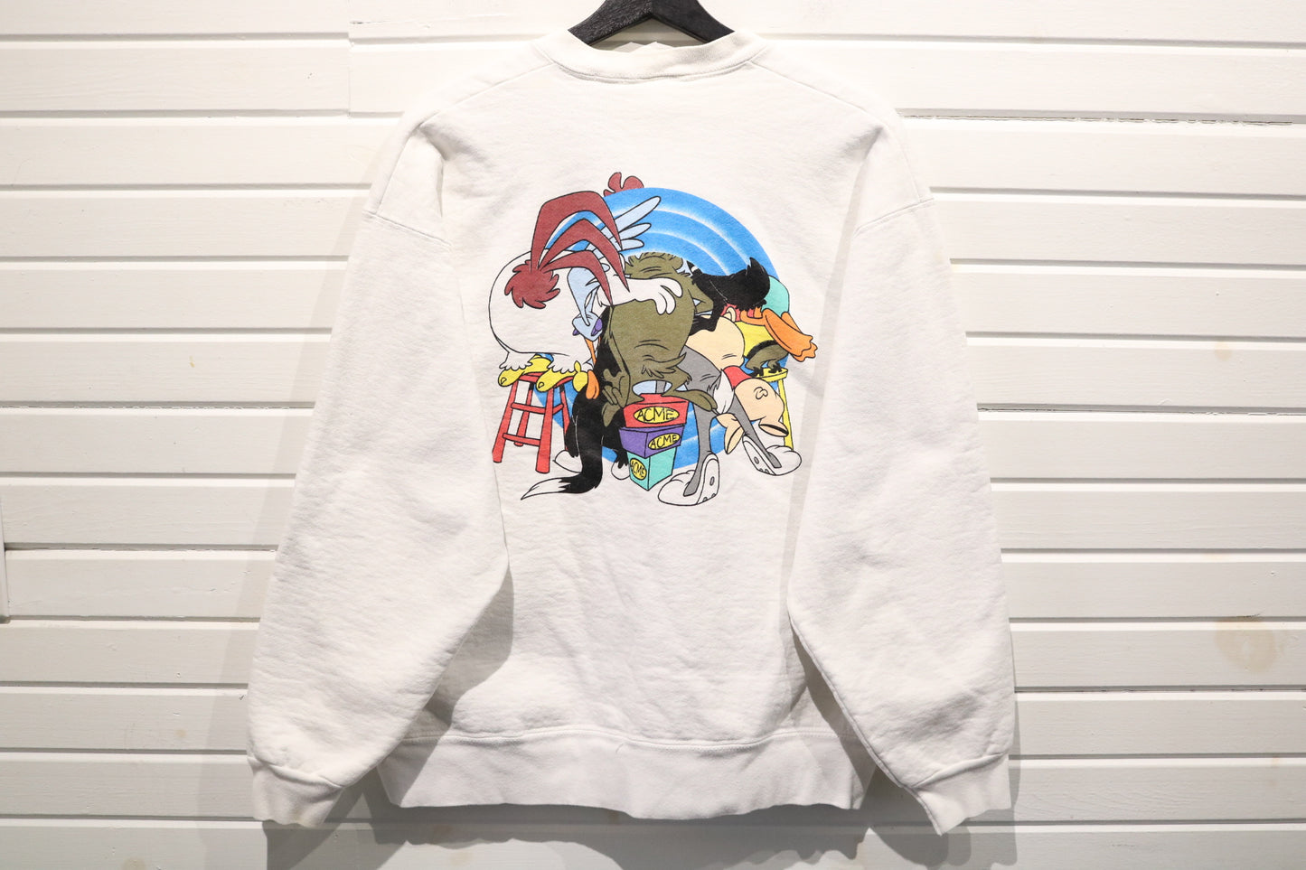 Acme-Clothing Looney-Tunes Sweater | Vintage 1990s Cartoon Character Graphic Sweatshirt | Classic Animated Pullover