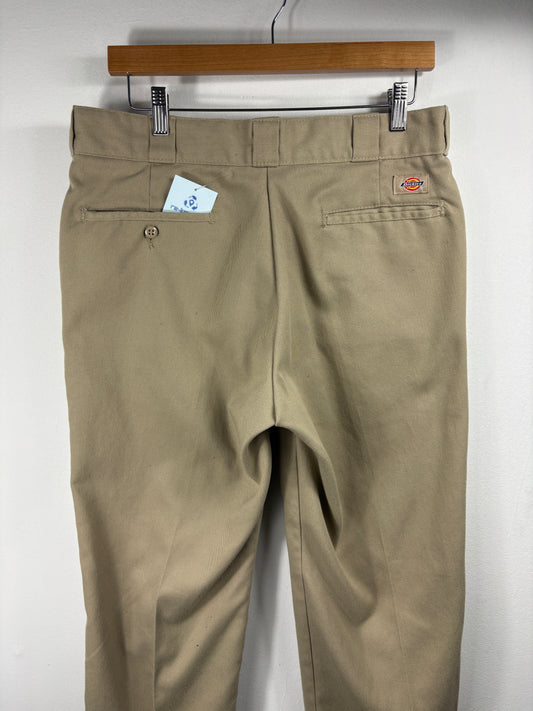 Vintage Dickies Work Pants | Classic 874 Original Fit Straight Leg Trousers | Durable Tan Utility Style