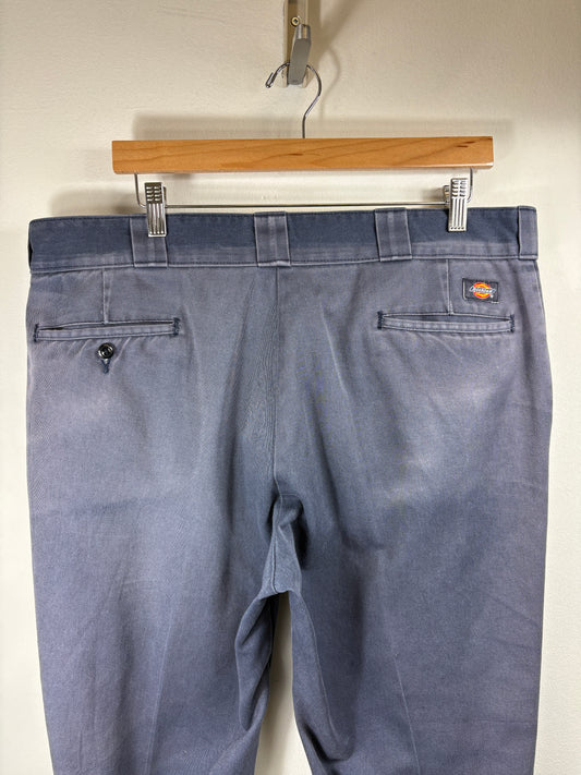 Dickies Work Pants | Vintage 874 Original Fit Blue Uniform Trousers | Durable Utilitarian Chinos