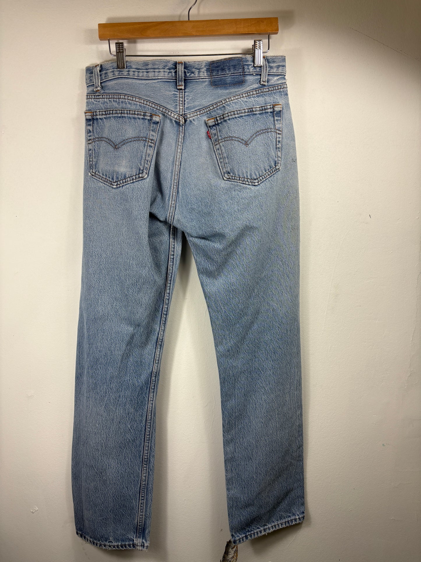 Levi's 501 Jeans | Vintage 1990s Distressed Light-Wash Denim Pants | Classic Straight Fit