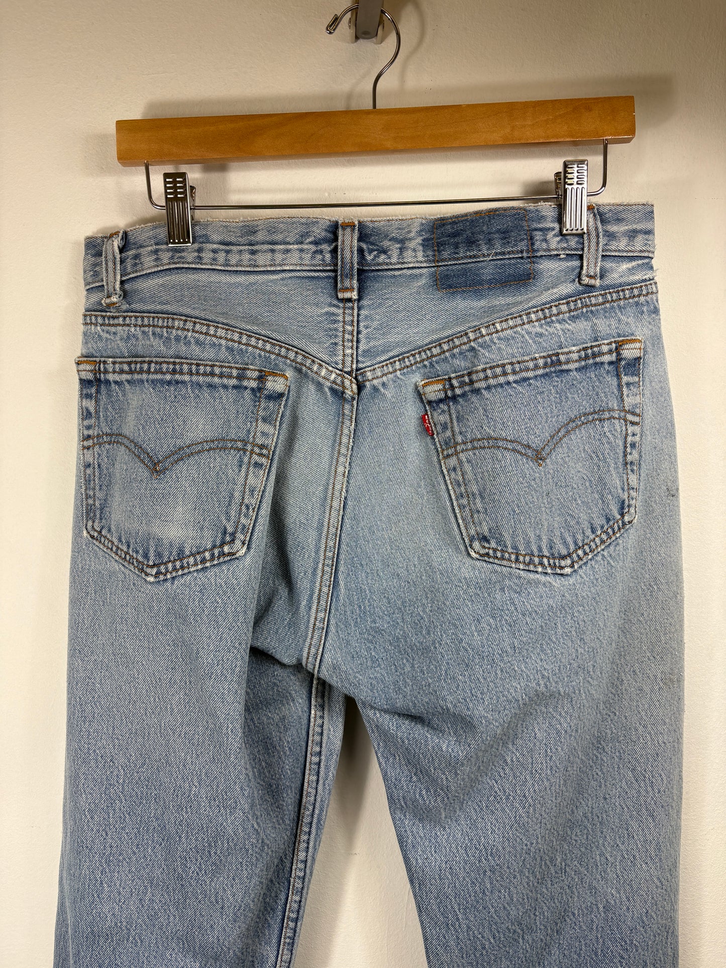 Levi's 501 Jeans | Vintage 1990s Distressed Light-Wash Denim Pants | Classic Straight Fit