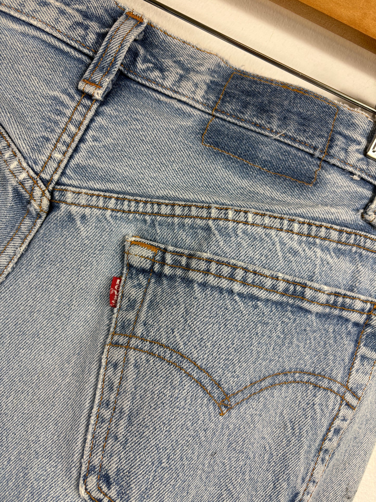 Levi's 501 Jeans | Vintage 1990s Distressed Light-Wash Denim Pants | Classic Straight Fit