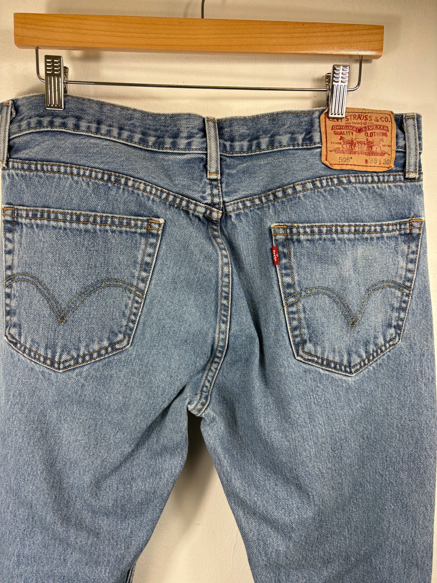 Levi's 505 Boot-Cut Jeans | Vintage 90s Light Wash Denim Pants | Classic Straight-Leg Western Style