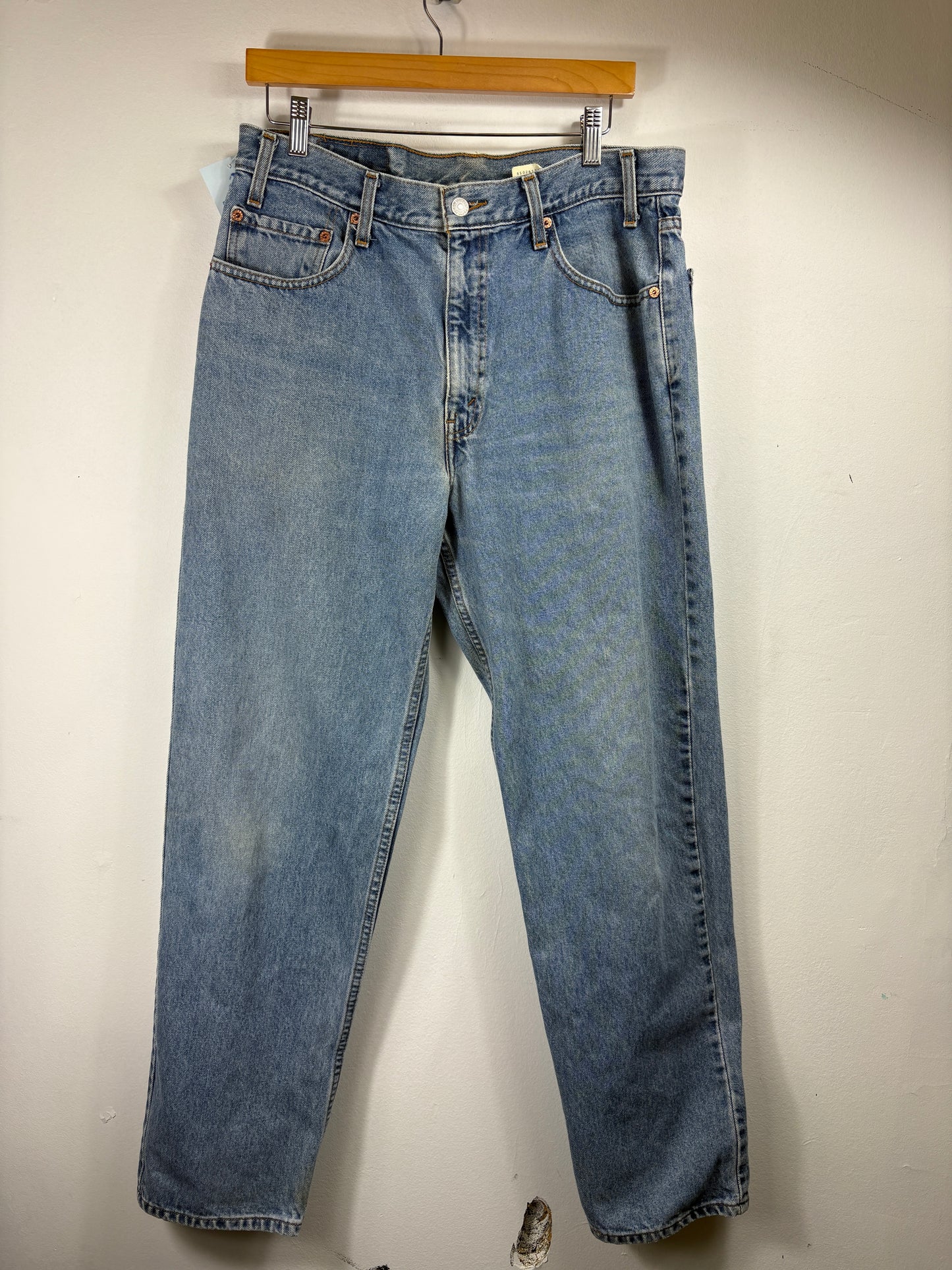 Levi's 550 Relaxed Fit Jeans | Vintage Light Wash Denim Pants | Classic 90s Straight Leg Style | Size 36x32