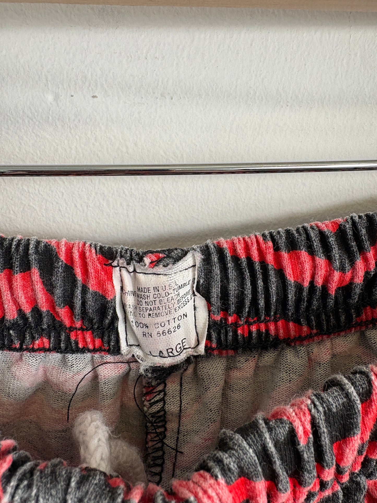 Ohio-State Buckeyes Pants | Vintage 90s Red Zebra Print Joggers | Classic College Sportswear