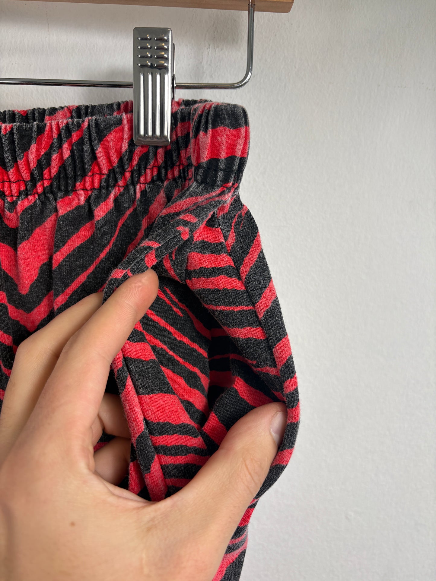 Ohio-State Buckeyes Pants | Vintage 90s Red Zebra Print Joggers | Classic College Sportswear