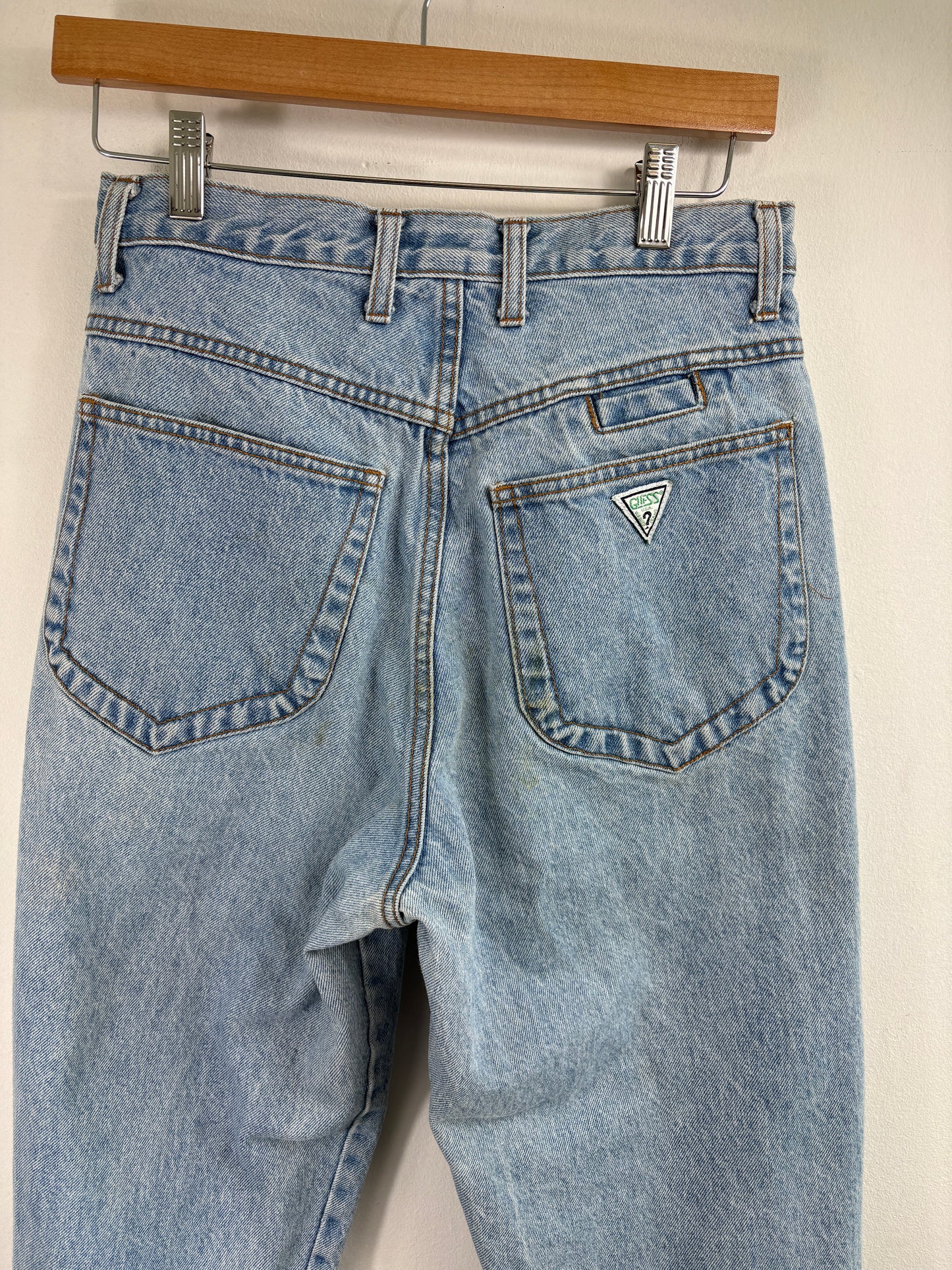 Guess Jeans | Vintage 90s Light-Wash Classic Denim Pants | Relaxed Fit Straight Leg Trousers