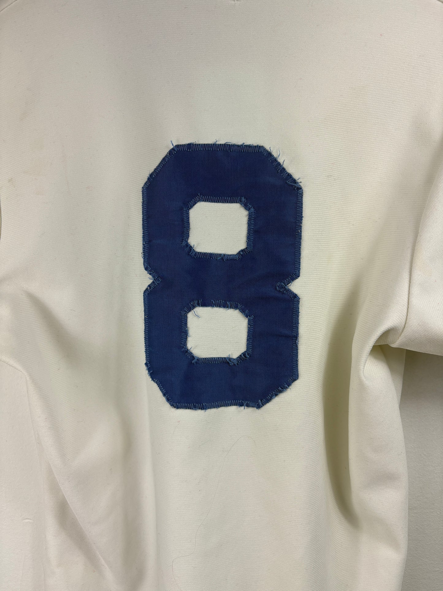 Carey Baseball Jersey | Vintage 1970s DeLong V-Neck Athletic Team Shirt | Classic Number 8 Sports Top