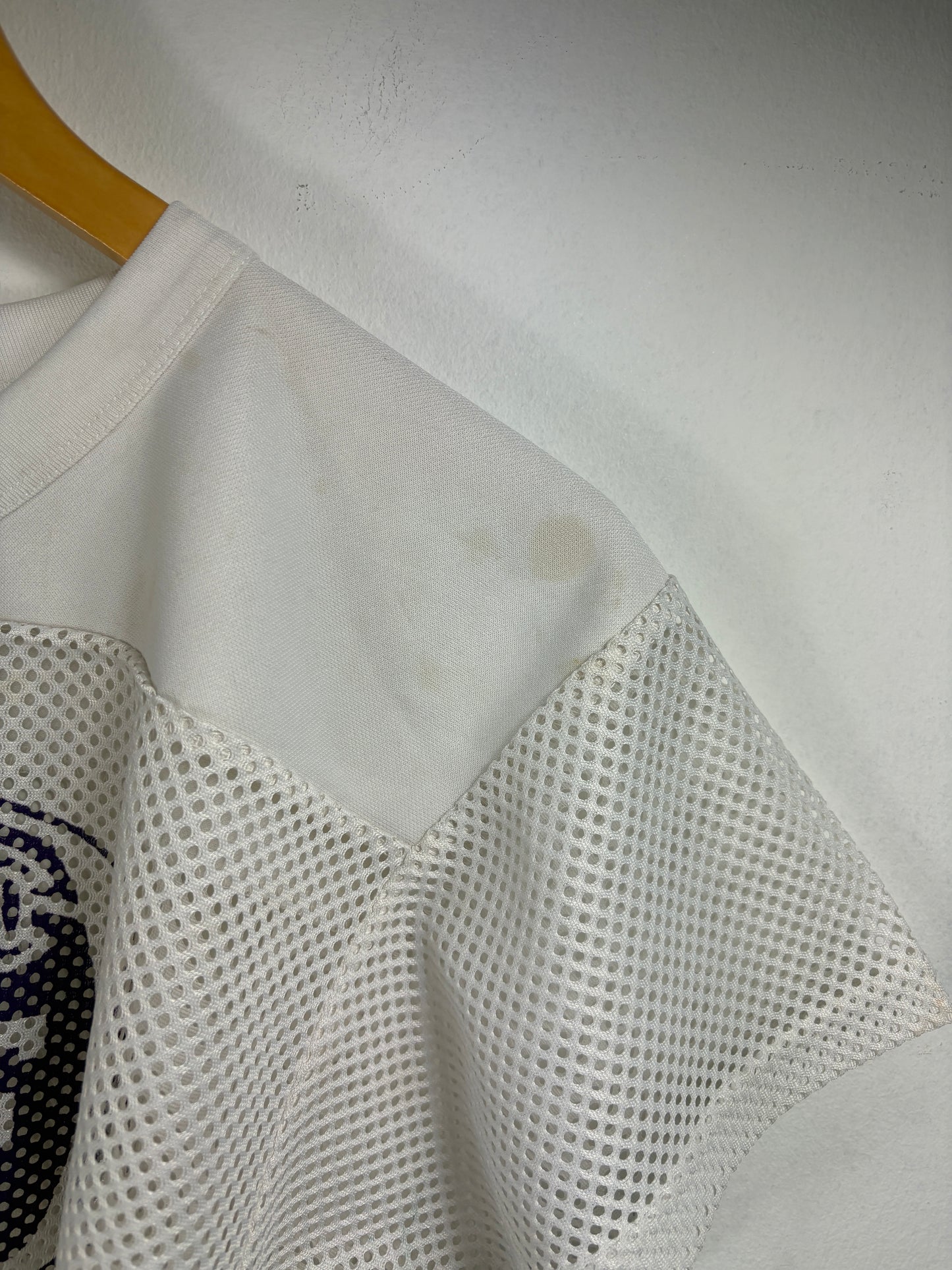 Russell-Athletic MYF Mesh Jersey | Vintage Football Practice Shirt White | Youth Athletic Top